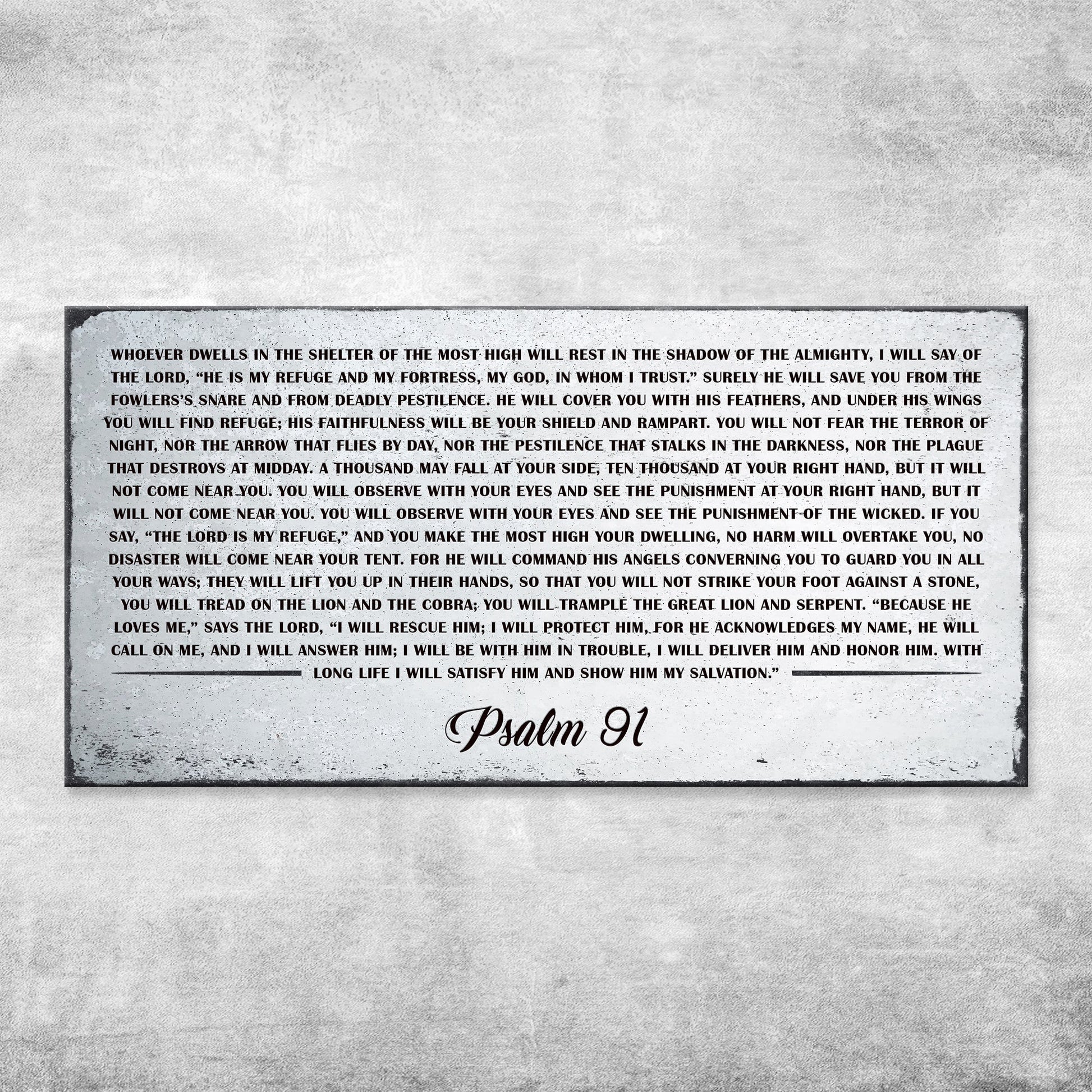 Psalm 91: 'Whoever Dwells in the Shelter of the Most High' Sign - Inspirational Christian Wall Art , Religious Decor
