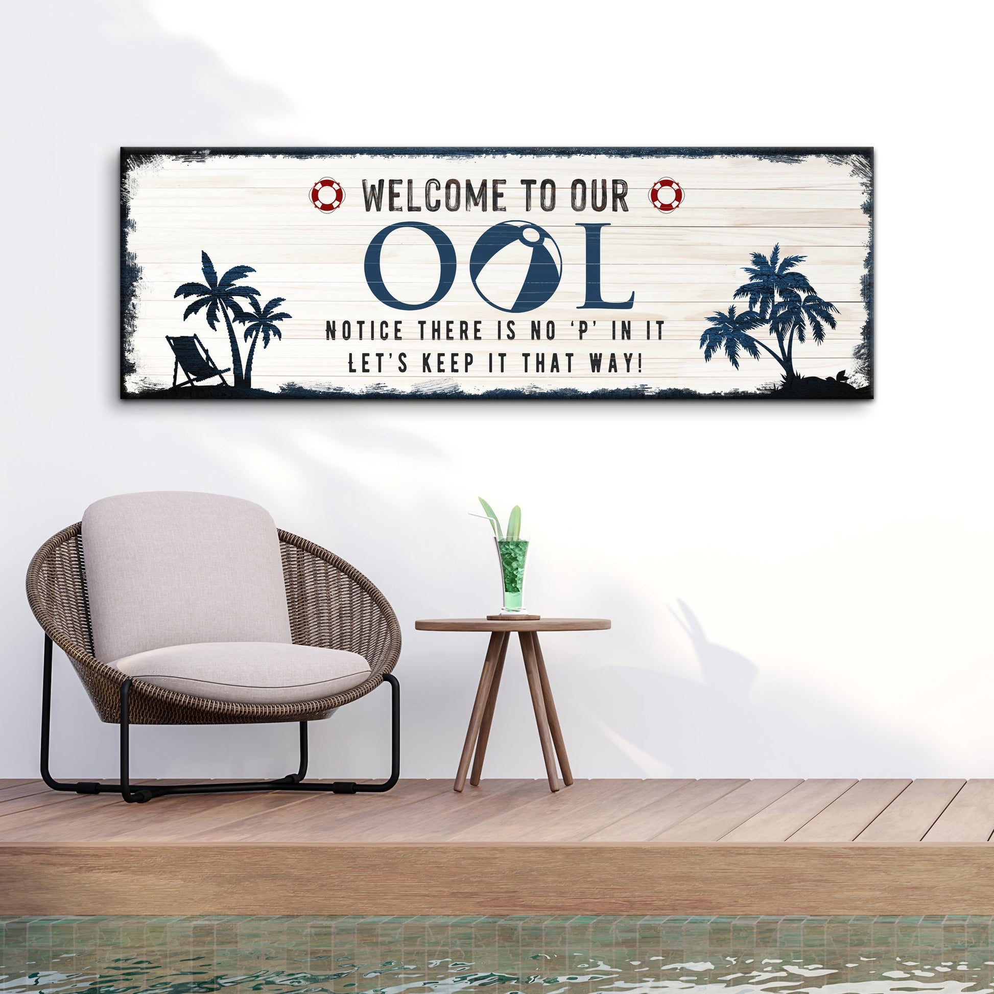Welcome To Our Pool Sign