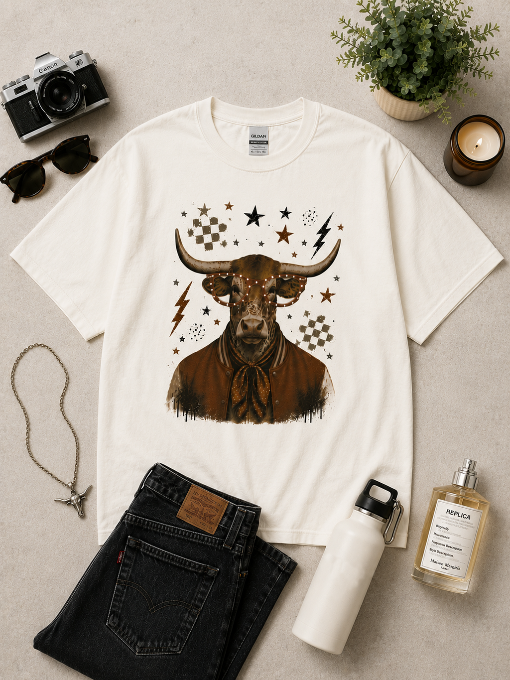 Varsity Specs Rhinestone Longhorn Spirit Graphic T-Shirt