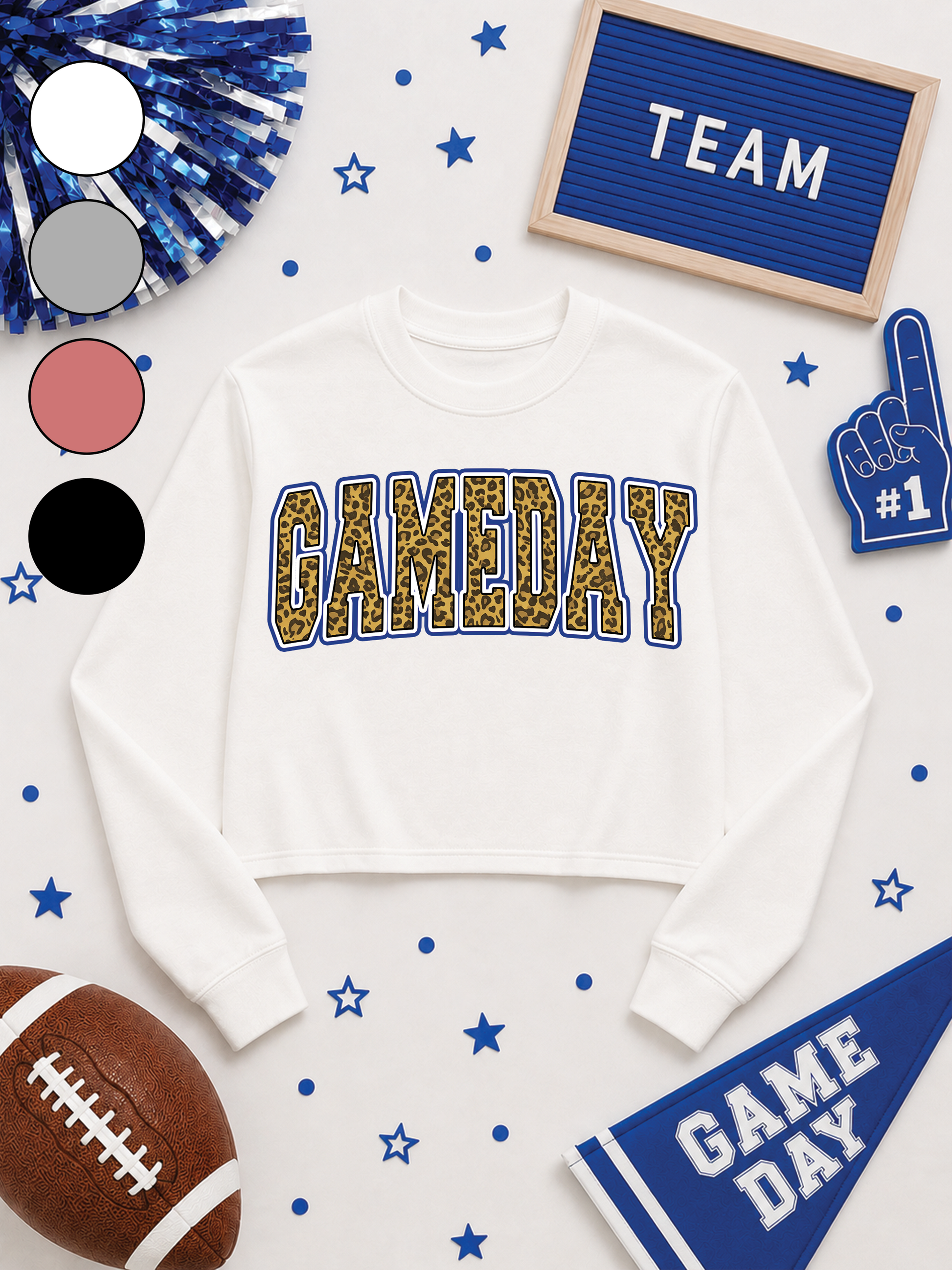 Game Day Block Graphic Cropped Sweatshirt