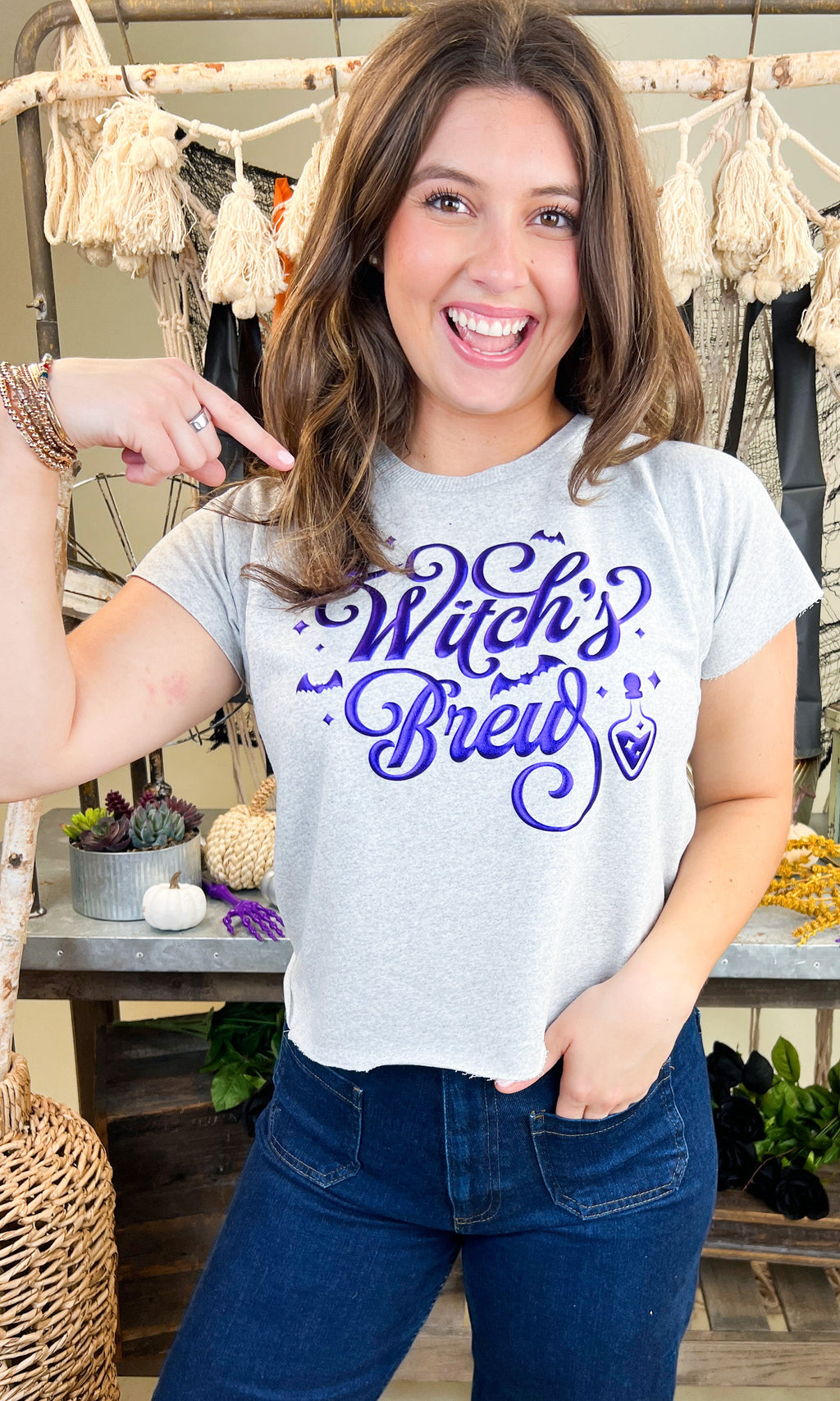 Witch's Brew Halloween Edgy Graphic Shirt