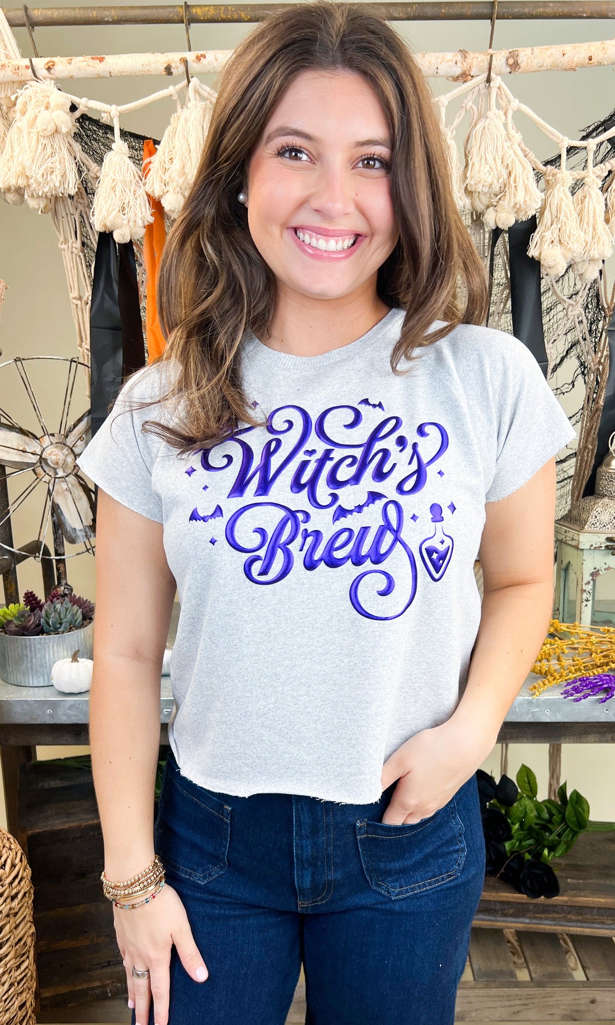 Witch's Brew Halloween Edgy Graphic Shirt