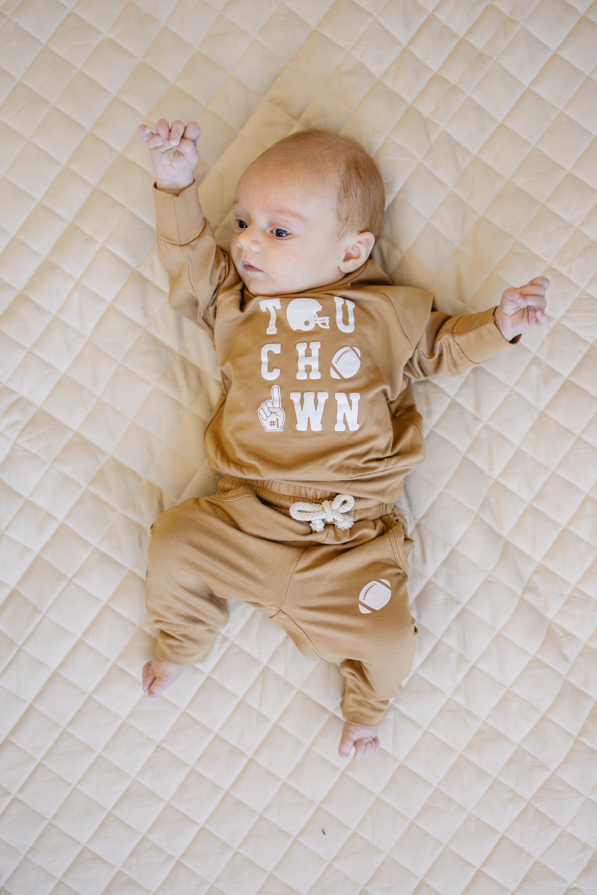 Touchdown Football Bamboo Crewneck & Jogger Set  *2T-5T left