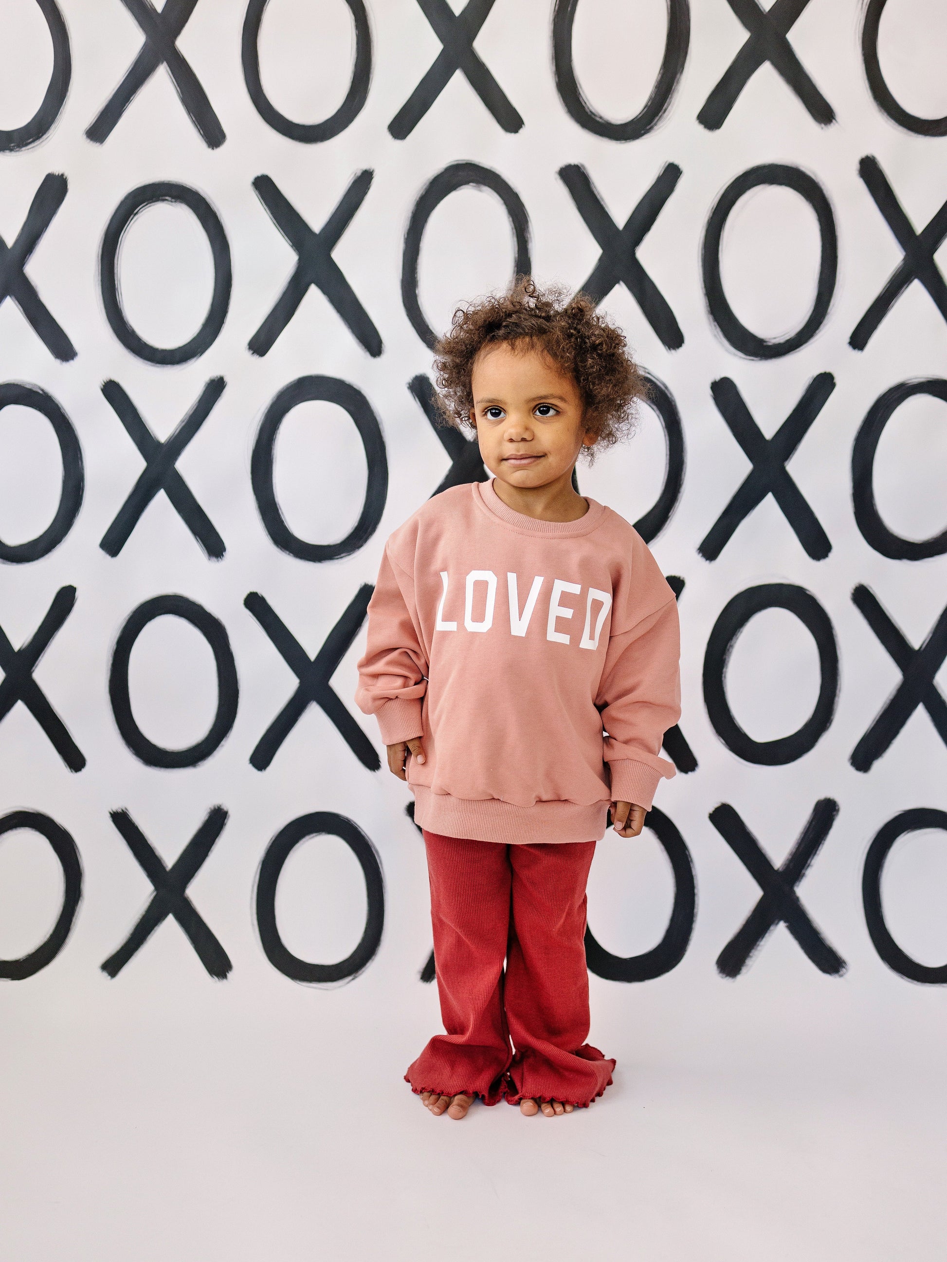 Loved Crewneck Sweatshirt - Red or Pink