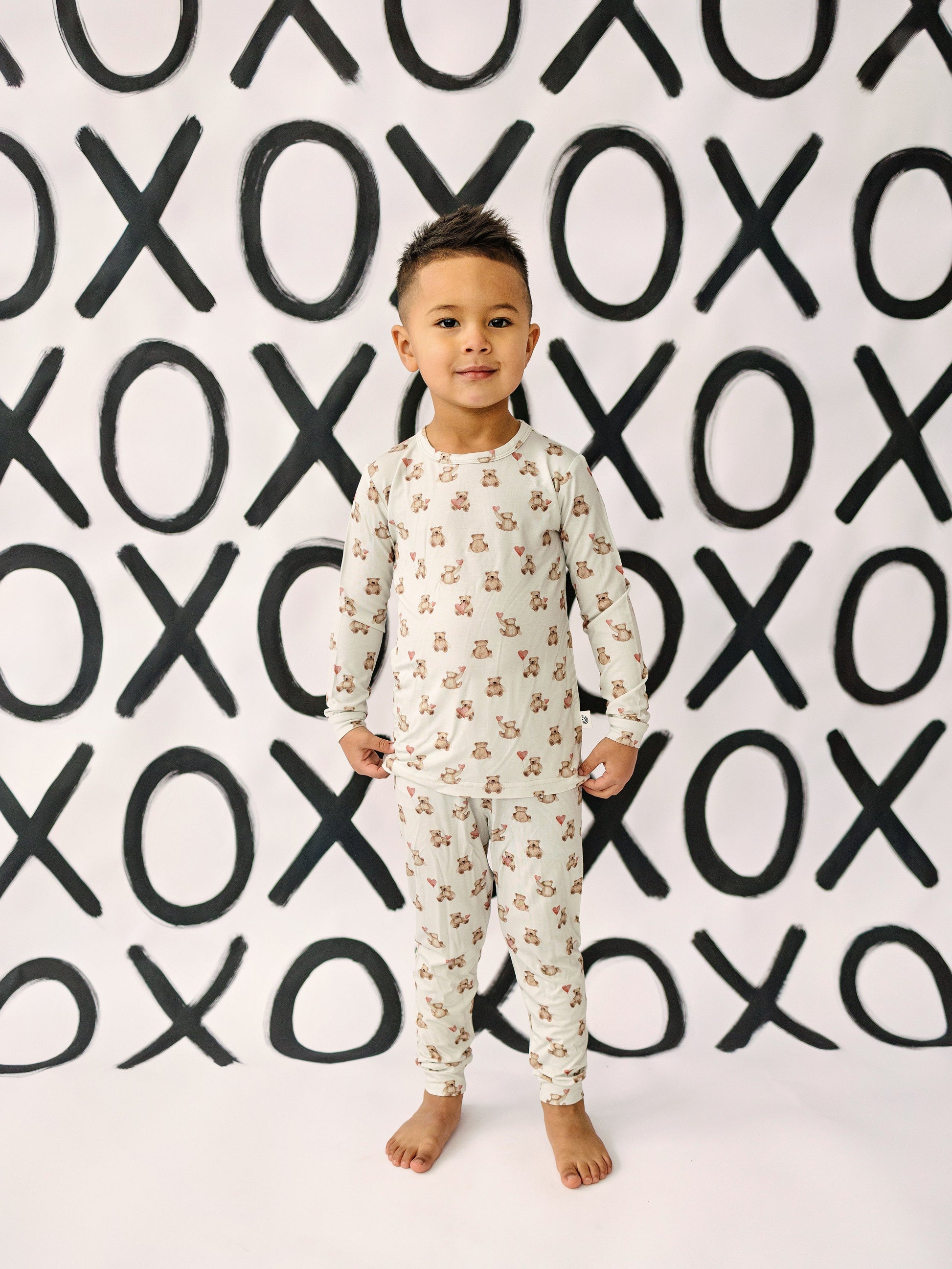 Valentines Teddy Bear 2pc Bamboo Pajamas