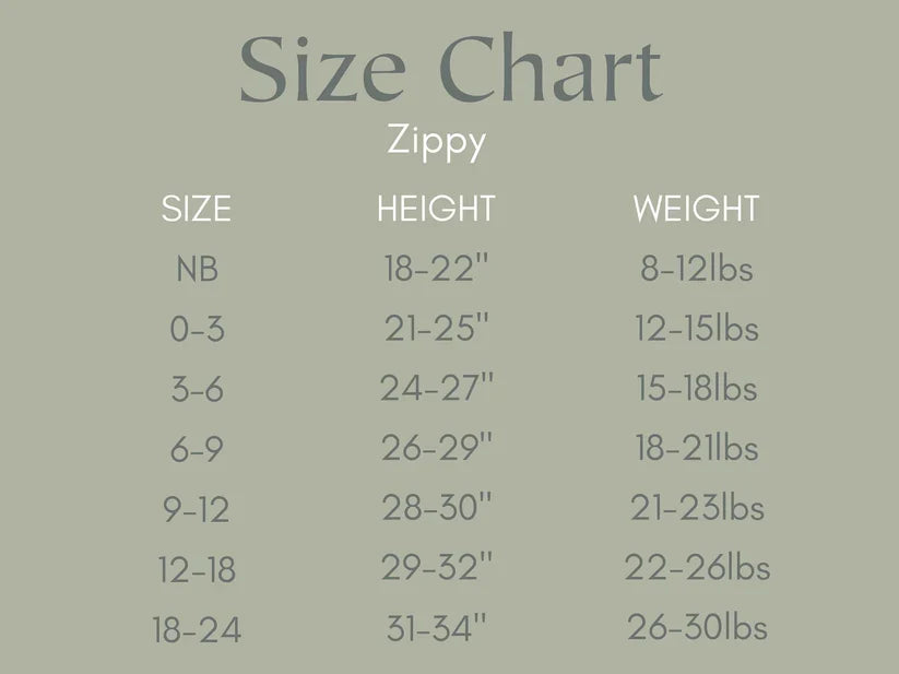 Tiny Trees Ribbed Bamboo Zippy Pajamas