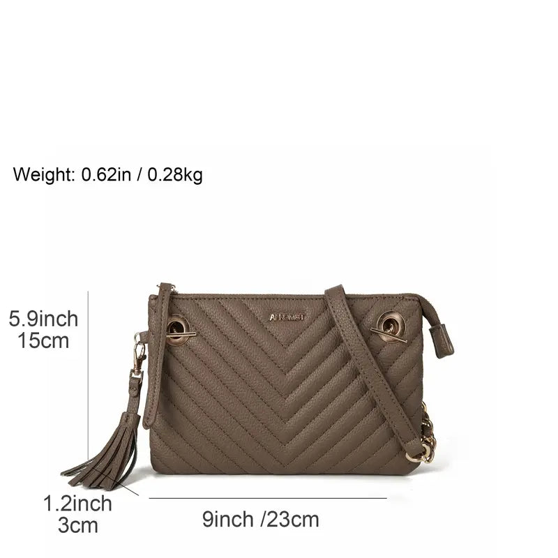 Coffee Chevron Handbag