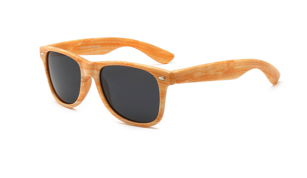 Polarized Wood Prints Square Sunglasses