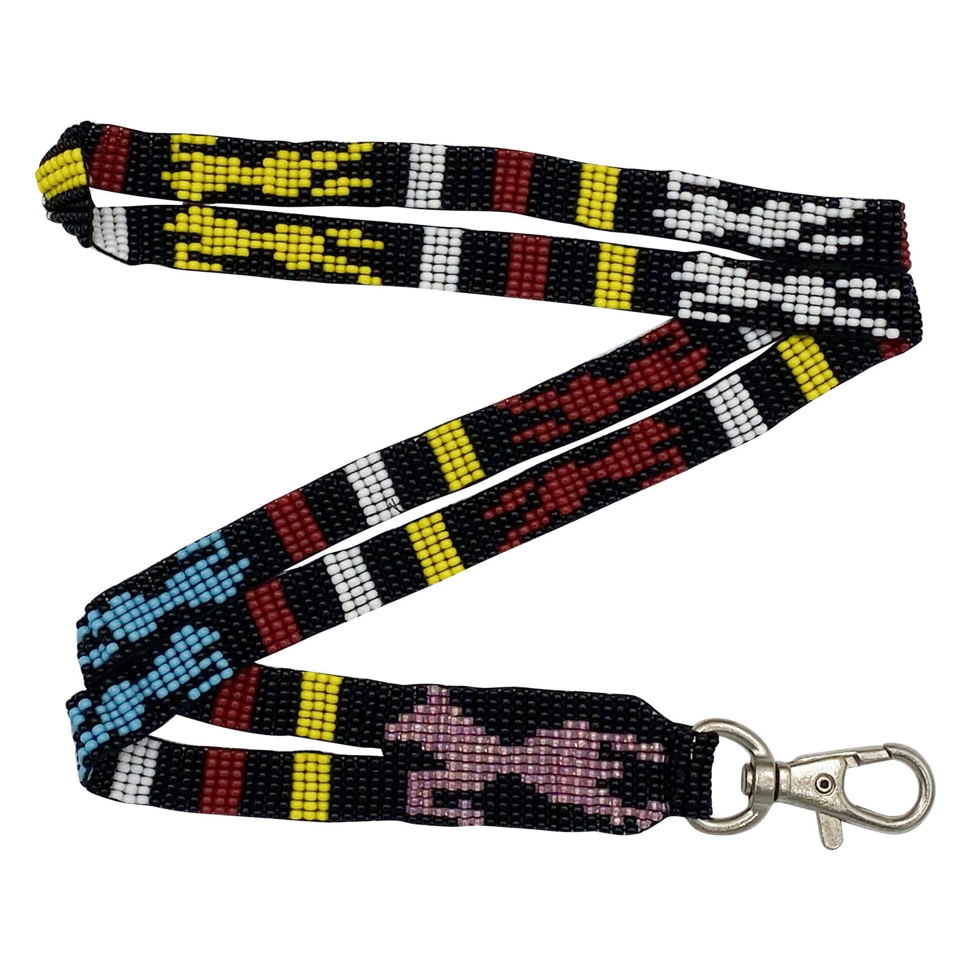 Horse Beaded Lanyard ID Holder