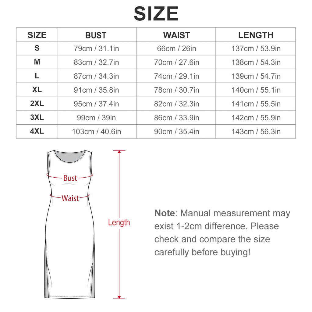 Baha Ranch Santa Fe Sleeveless Bodycon Side Slit Western Maxi Long Dress