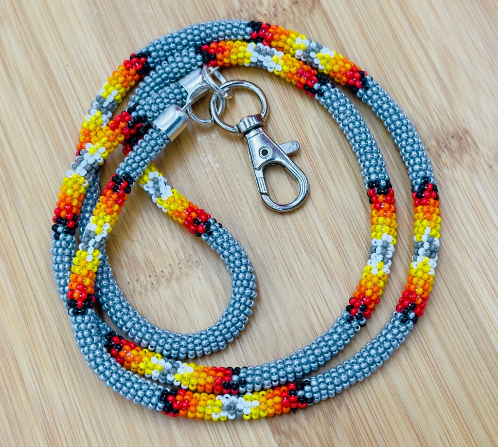 Grey Fire rope lanyard