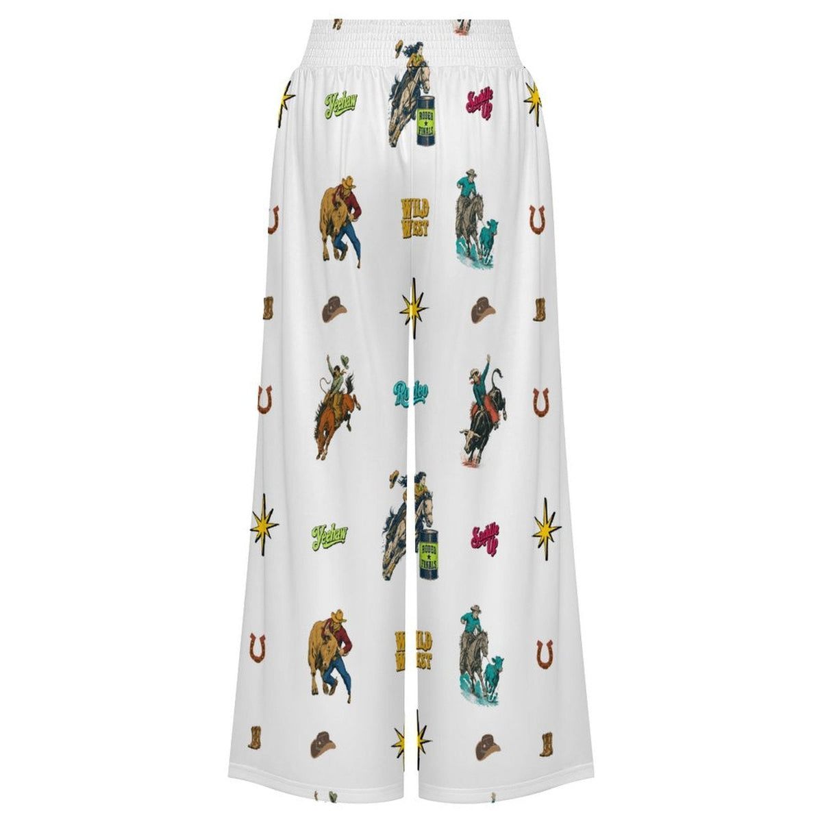 Baha Ranch The Last Roundup Rodeo High Waisted Wide Leg Pants
