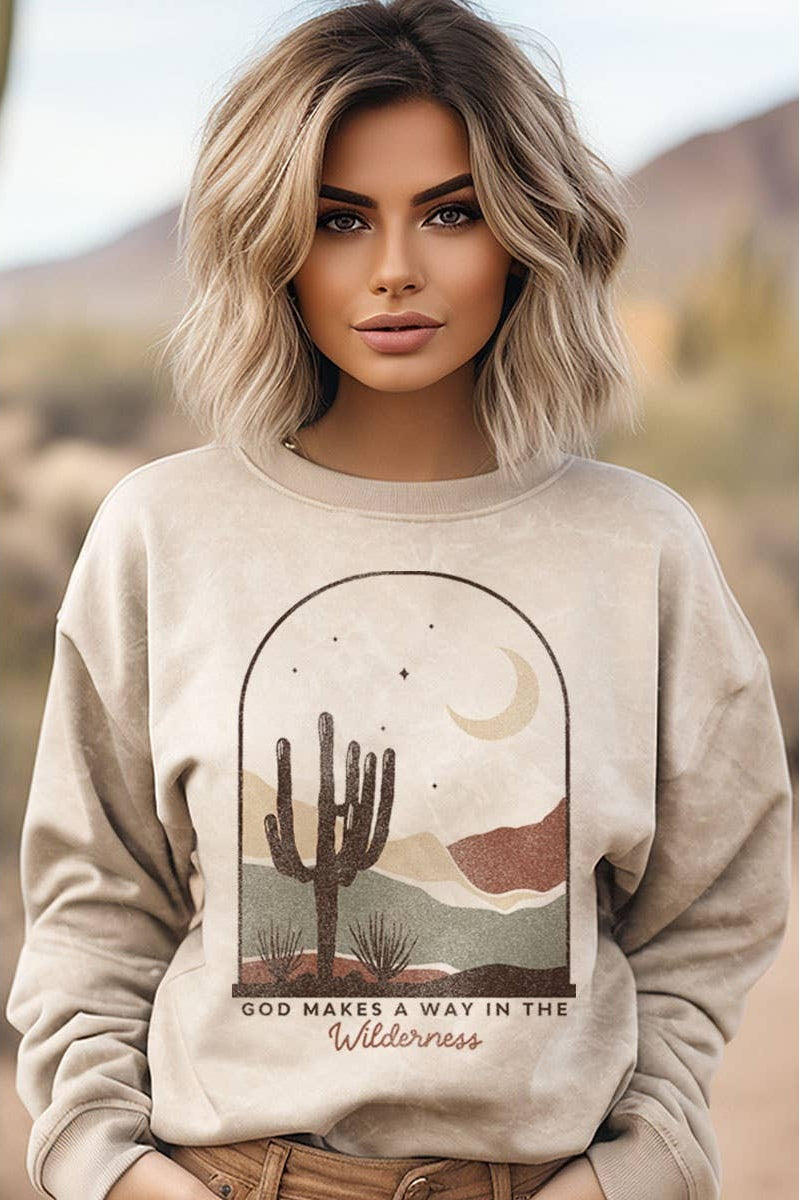 GOD MAKES A WAY  MINERAL GRAPHIC SWEATWHIRTS