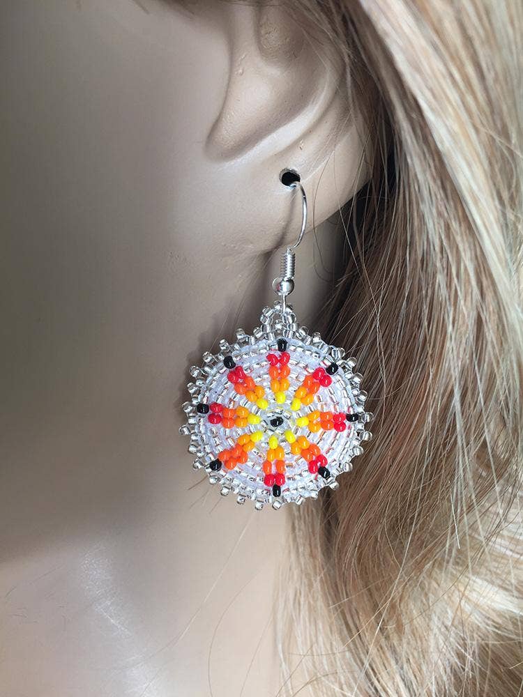 Round Silver Earrings