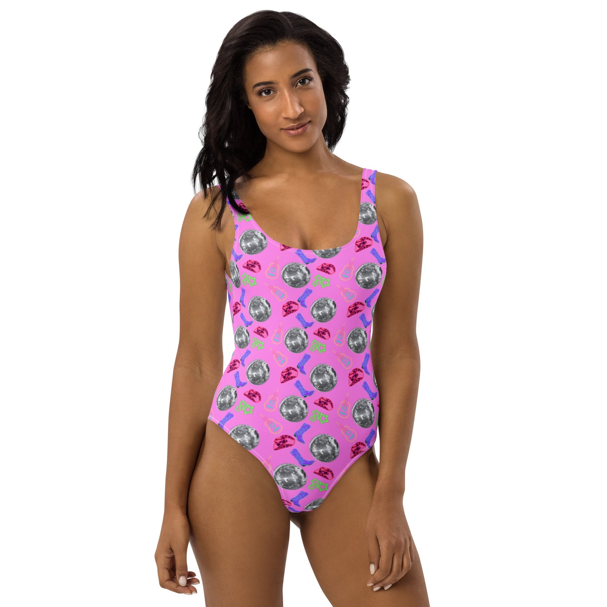 Baha Ranch Yeehaw Disco Cowgirl One-Piece Swimsuit