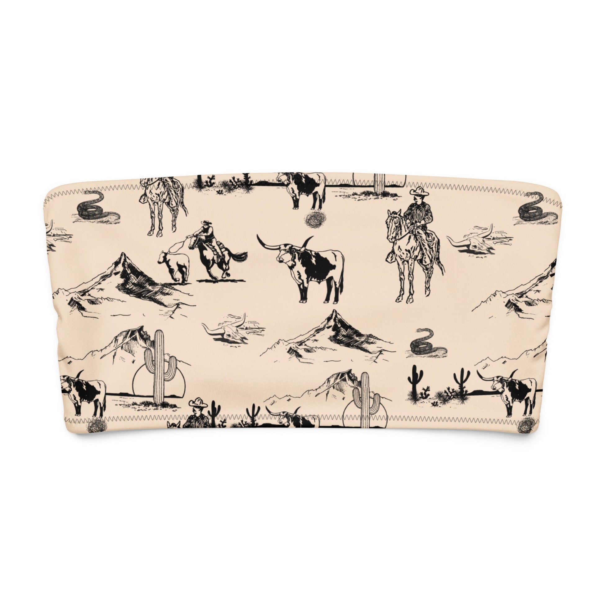 Baha Ranch YEEHAW Cowboy Ranch Recycled bandeau bikini top