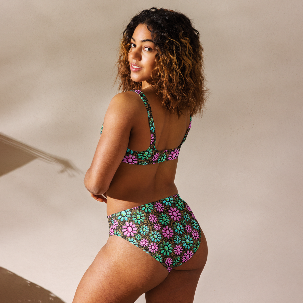 Baha Ranch Yeehaw Pink Turquoise Bikini