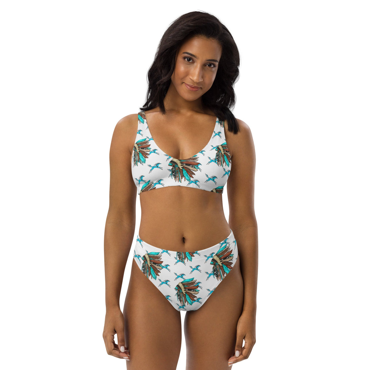 Baha Ranch Yeehaw Running Horse Head Dress Bikini