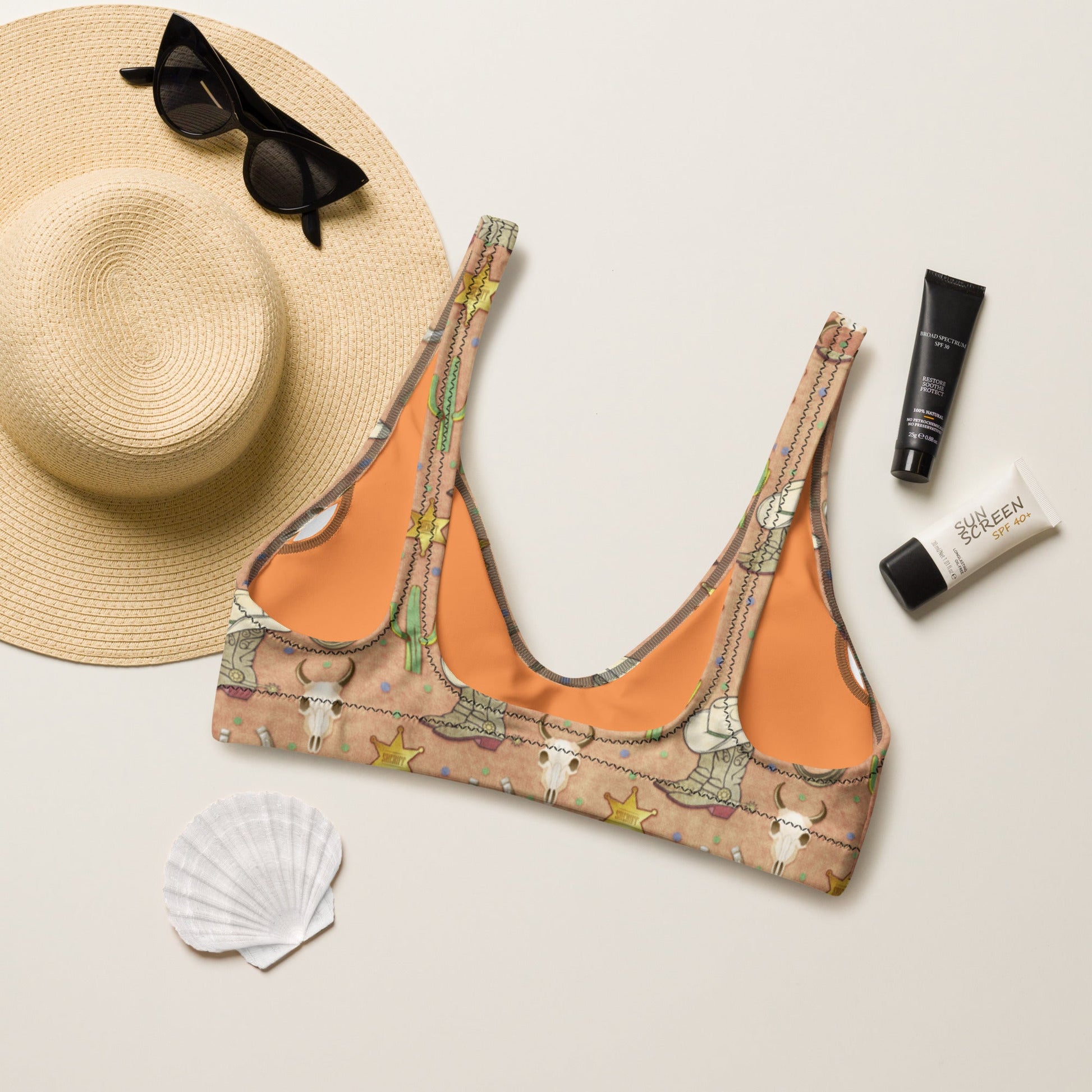 Baha Ranch Yeehaw Desert Symbols Bikini Top