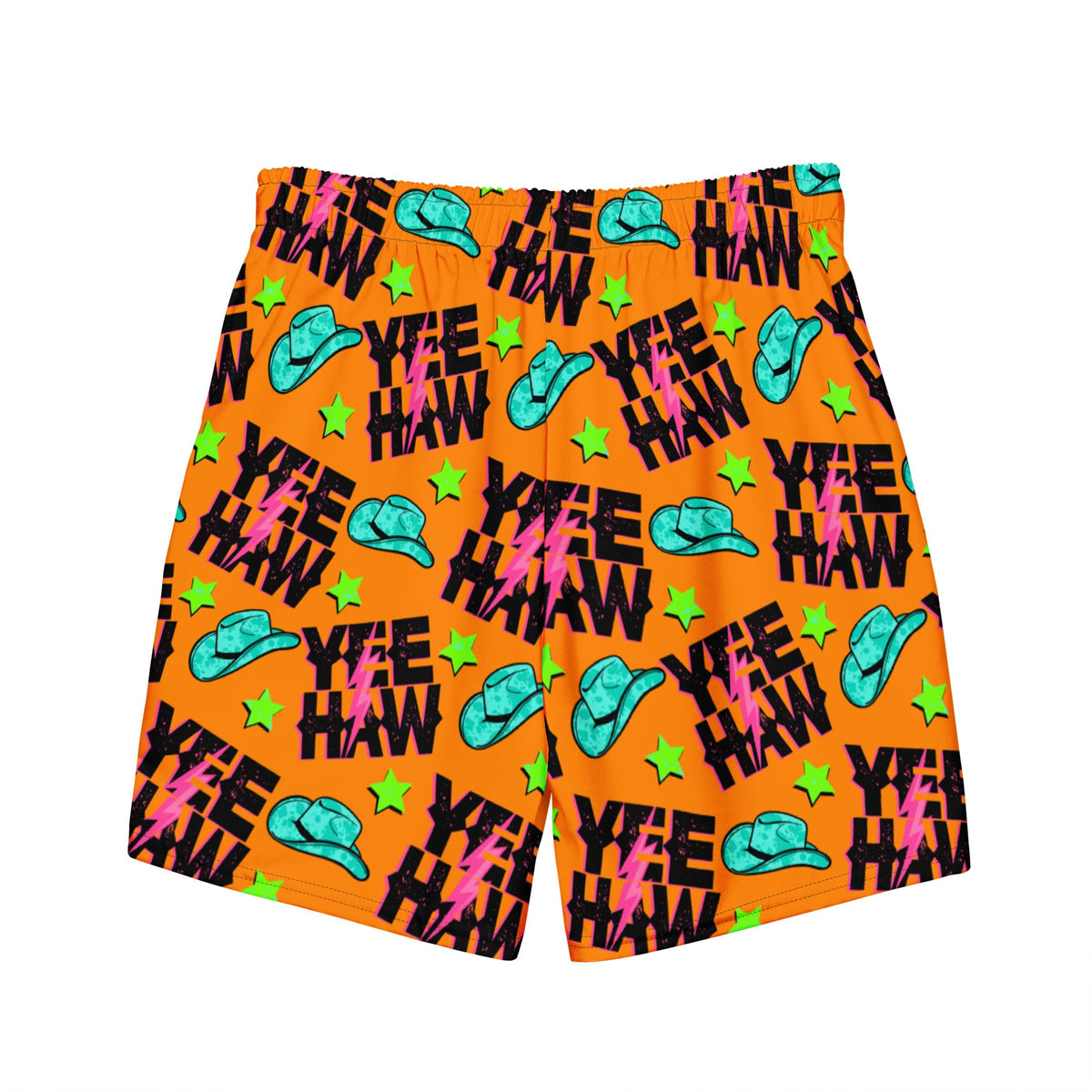 Baha Ranch Yeehaw Orange Men's Swim Trunks