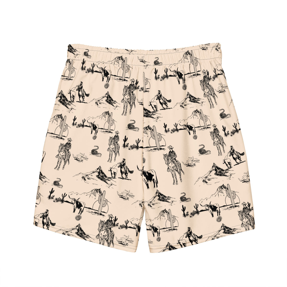 Baha Ranch Yeehaw Cowboy Ranch Men's Swim Trunks