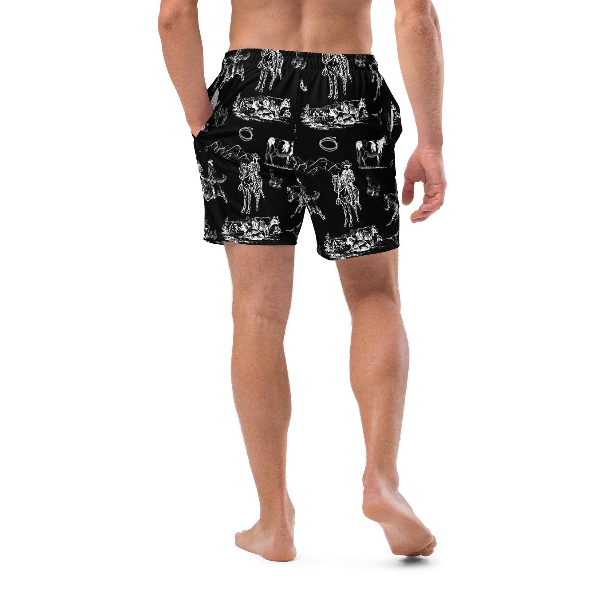 Baha Ranch Yeehaw Ranch Life Men's Swim Trunks