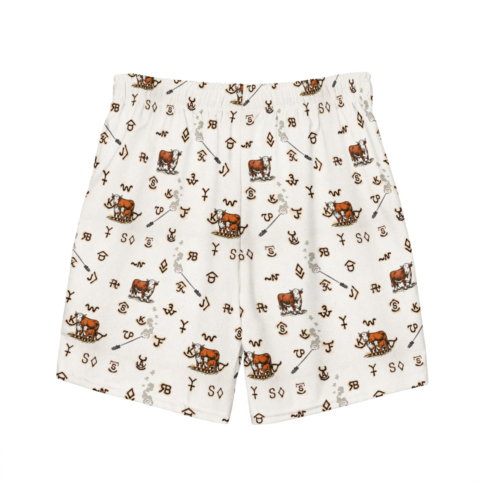 Baha Ranch YEEHAW Hereford Brands Swim Trunks