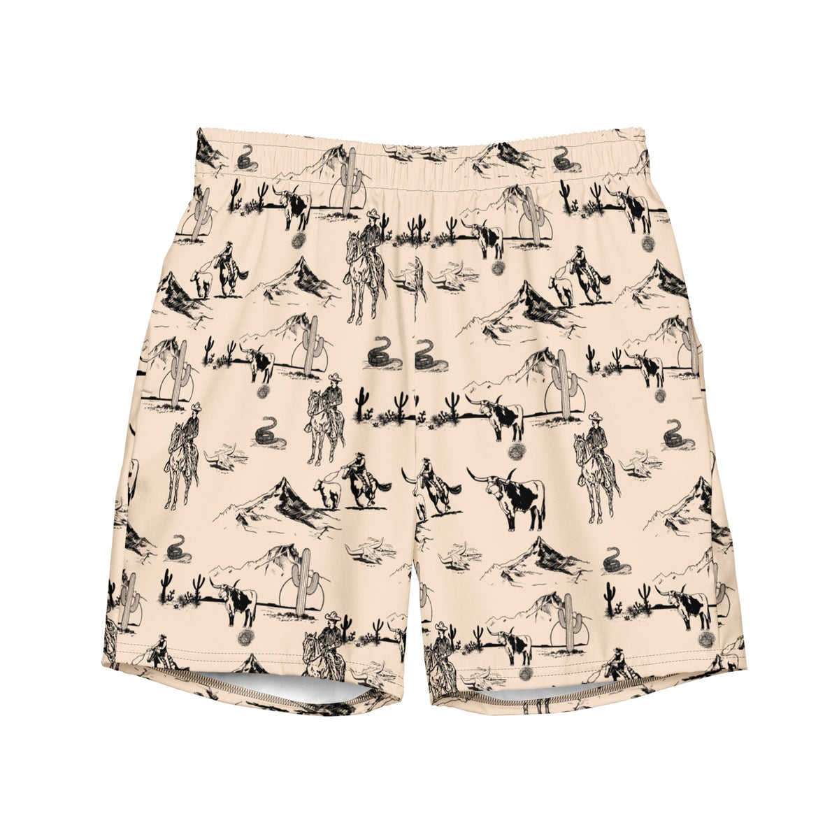 Baha Ranch Yeehaw Cowboy Ranch Men's Swim Trunks