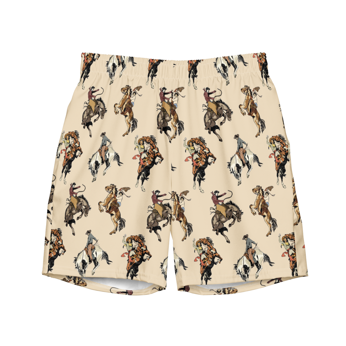Baha Ranch Yeehaw Vintage Cowgirl Men's Swim Trunks