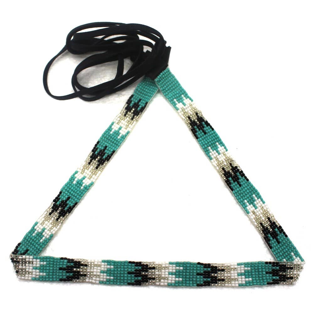 Chevron Turq Hatband