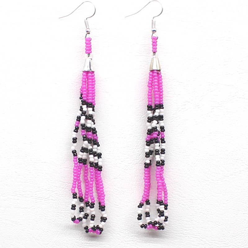 Fuchsia hook earrings