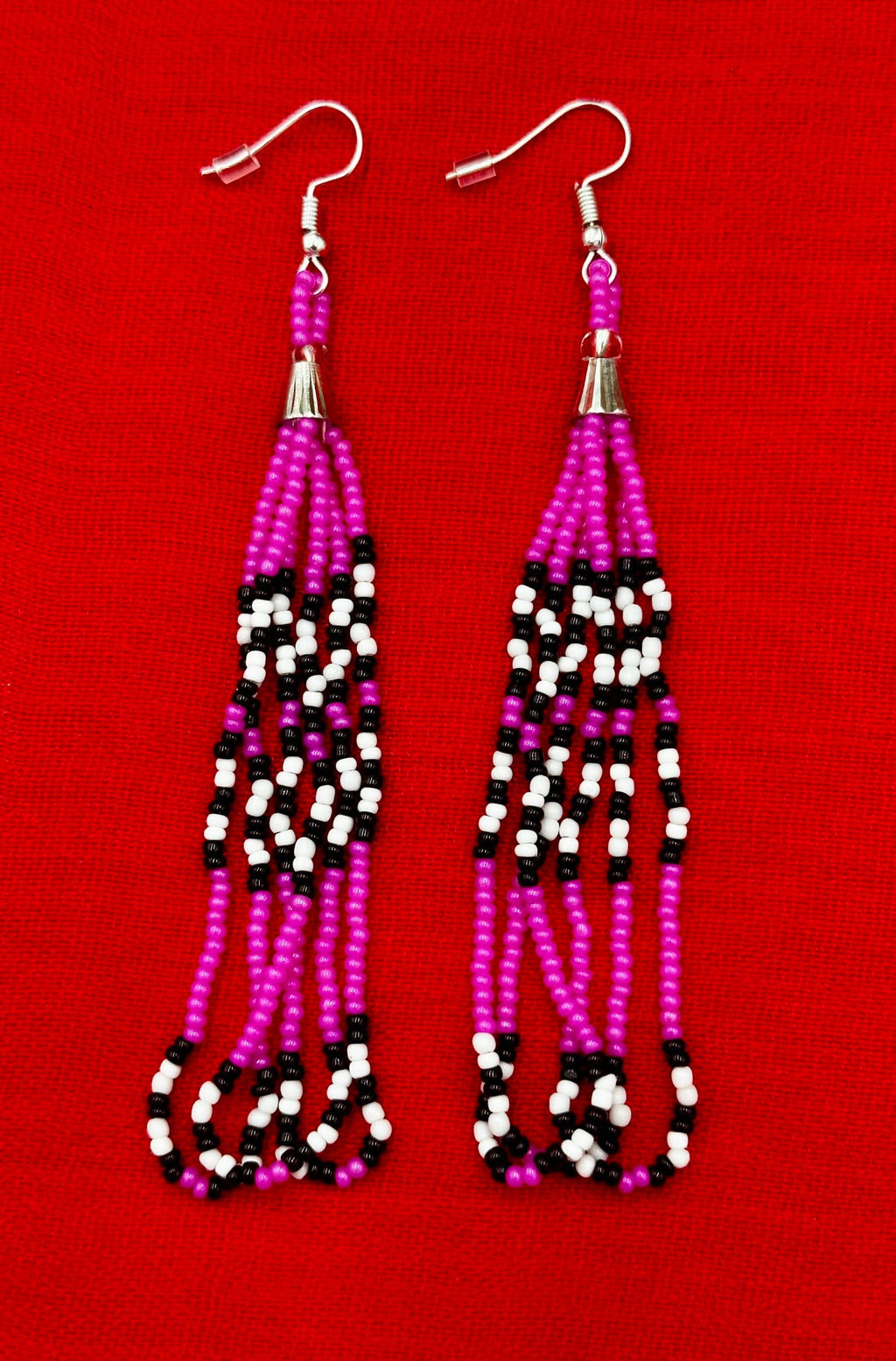 Fuchsia hook earrings