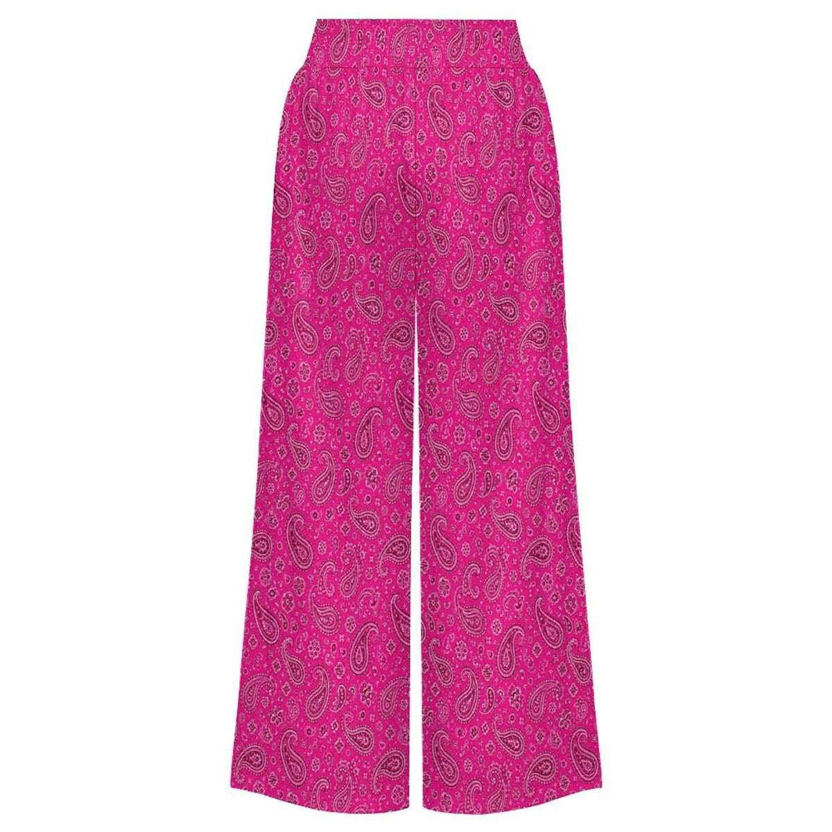 Baha Ranch Pink Paisley Bandana Wide Leg Pants