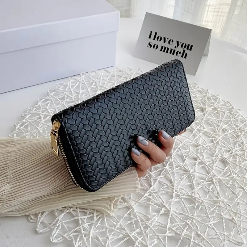 Black Chevron Wallet Clutch