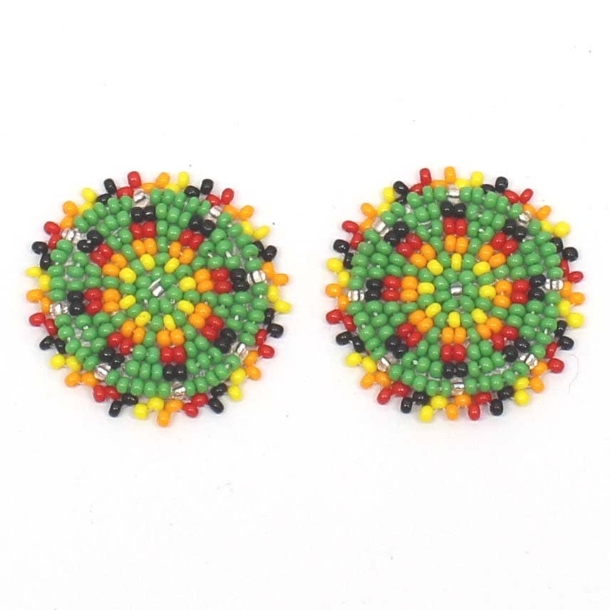 Green rosette studs
