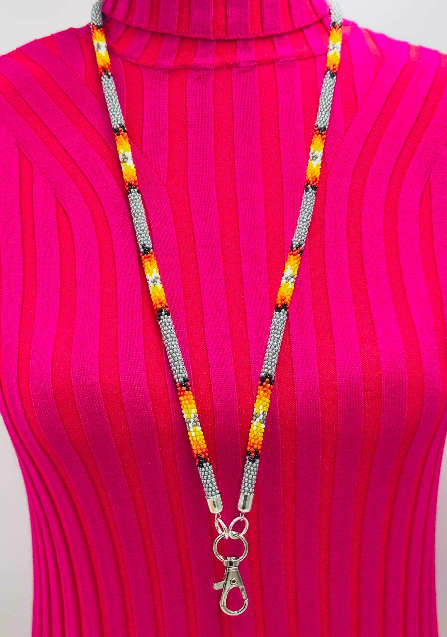 Grey Fire rope lanyard