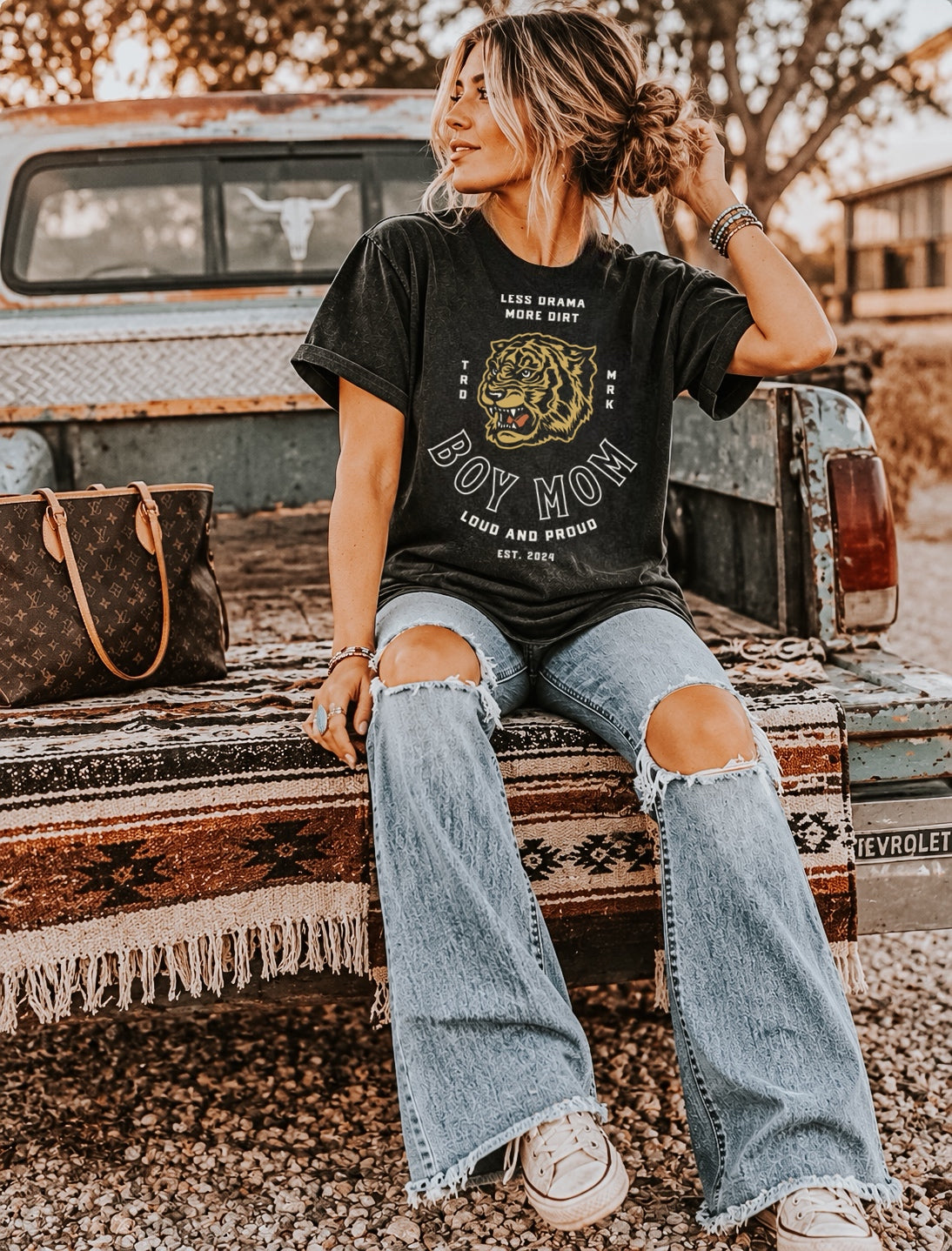 Boy Mom Tiger Graphic Shirt
