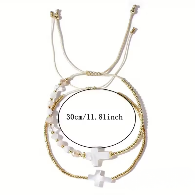 White Cross Bracelt
