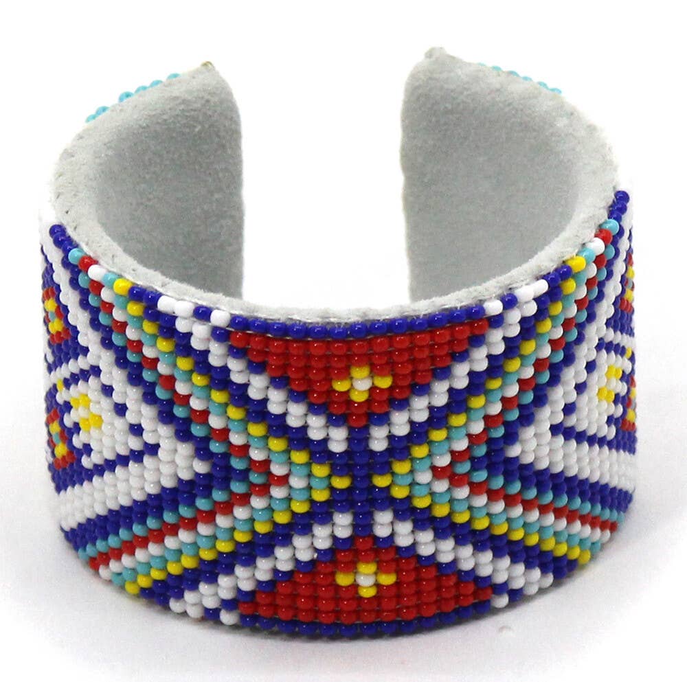 White Geo Cuff