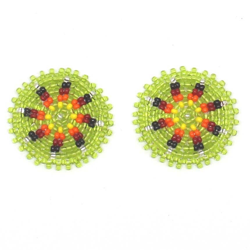 Lime rosette Studs