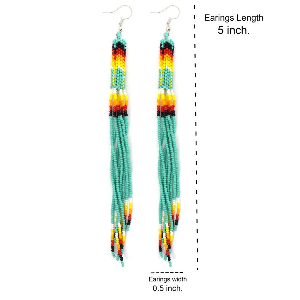 Turq Tassel Earrings