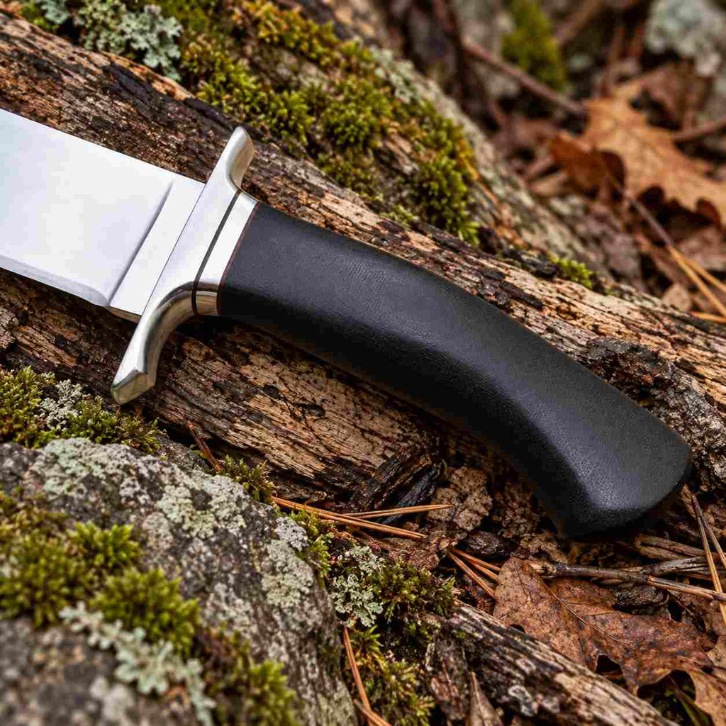 Handcrafted D2 Steel Bowie Knife with Micarta Handle and Leather Sheath