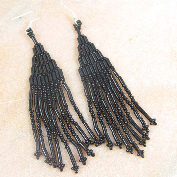 Black Tassel Earrings