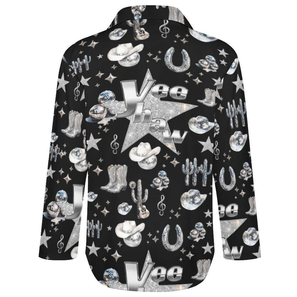 Baha Ranch Rhinestone Cowgirl Long Sleeve Blouse