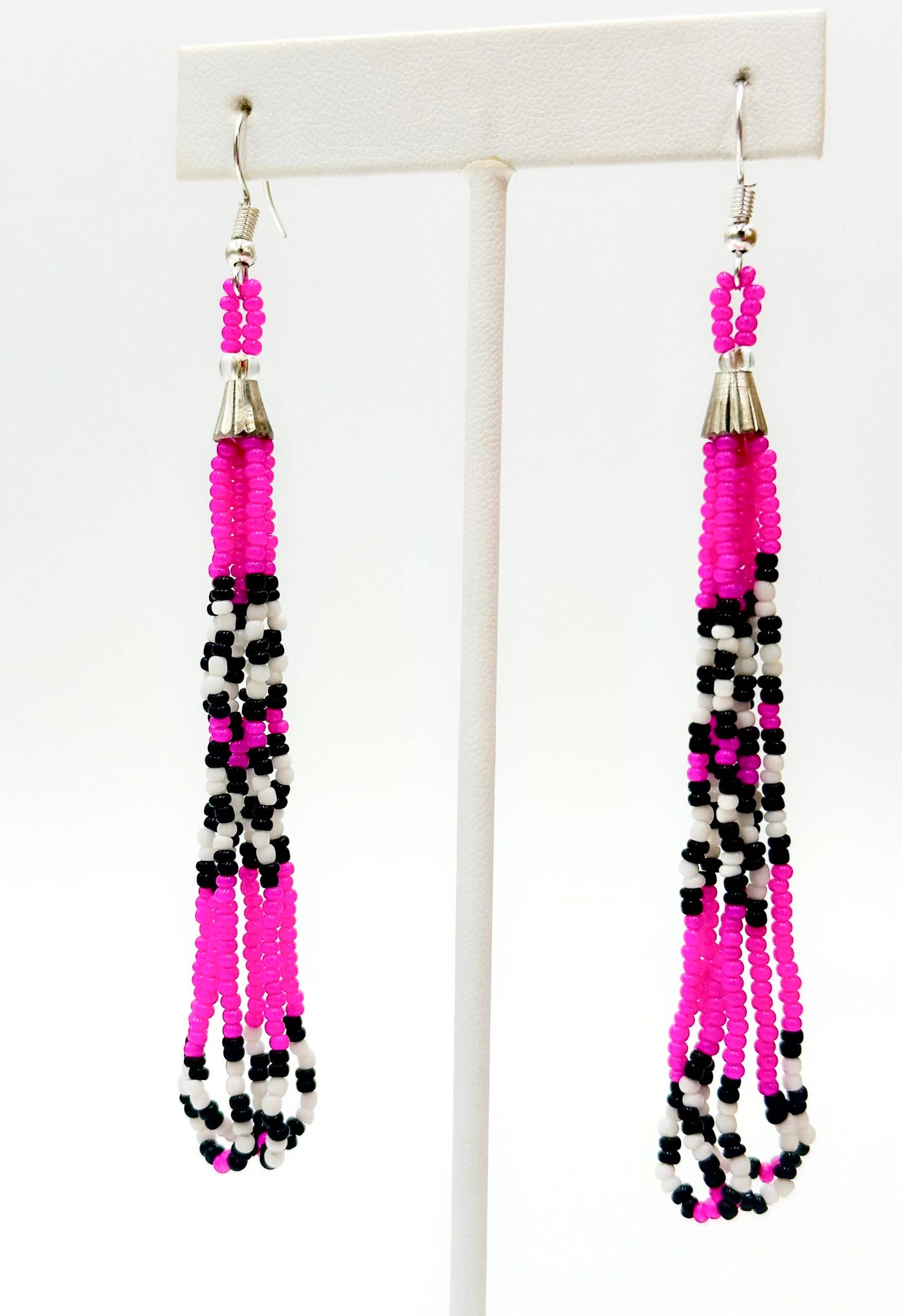 Fuchsia hook earrings