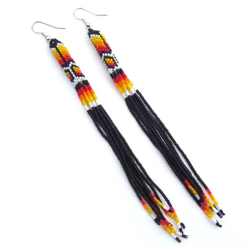 Black Long Tassel Earrings
