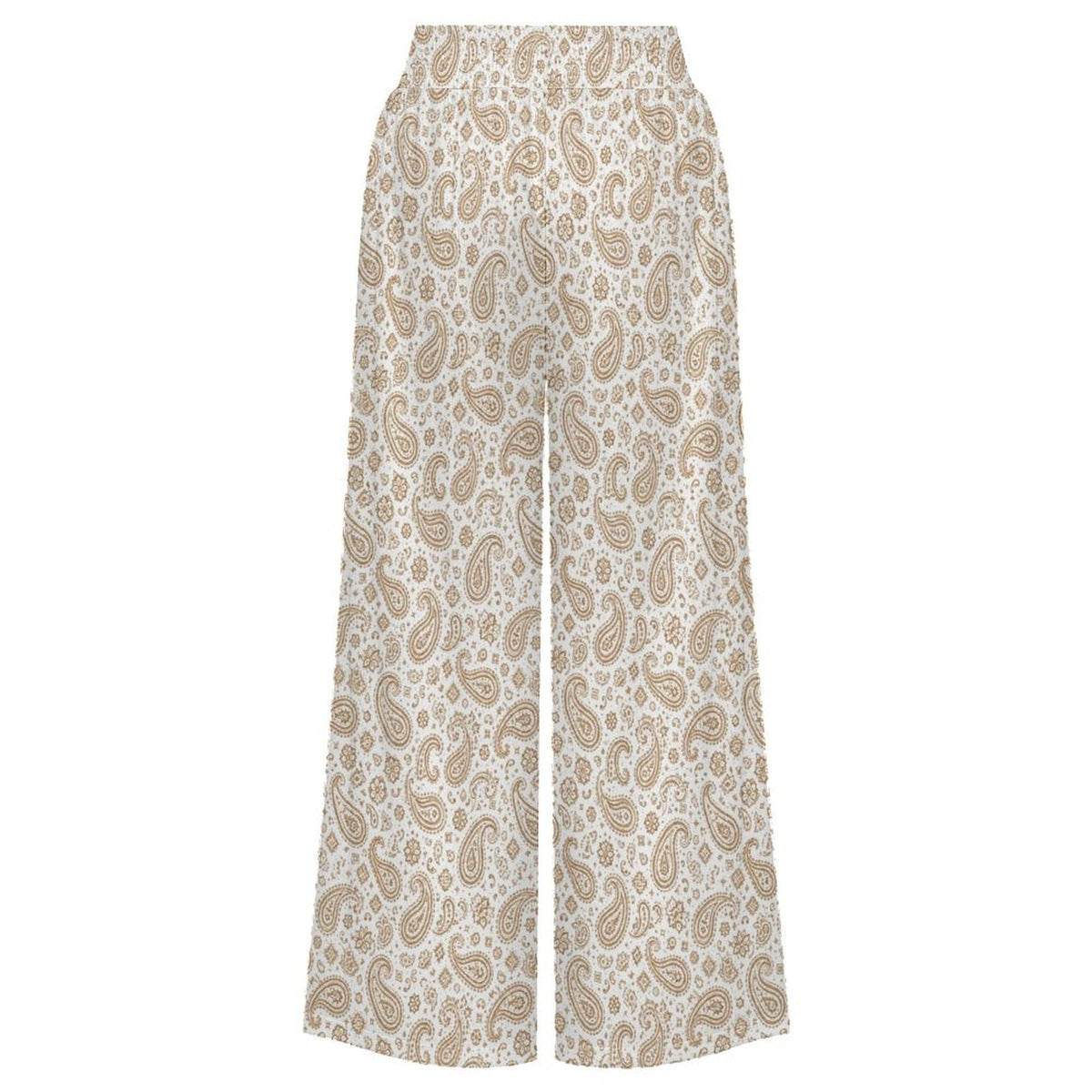 Baha Ranch Cream with Tan Paisley Bandana Wide Leg Pants