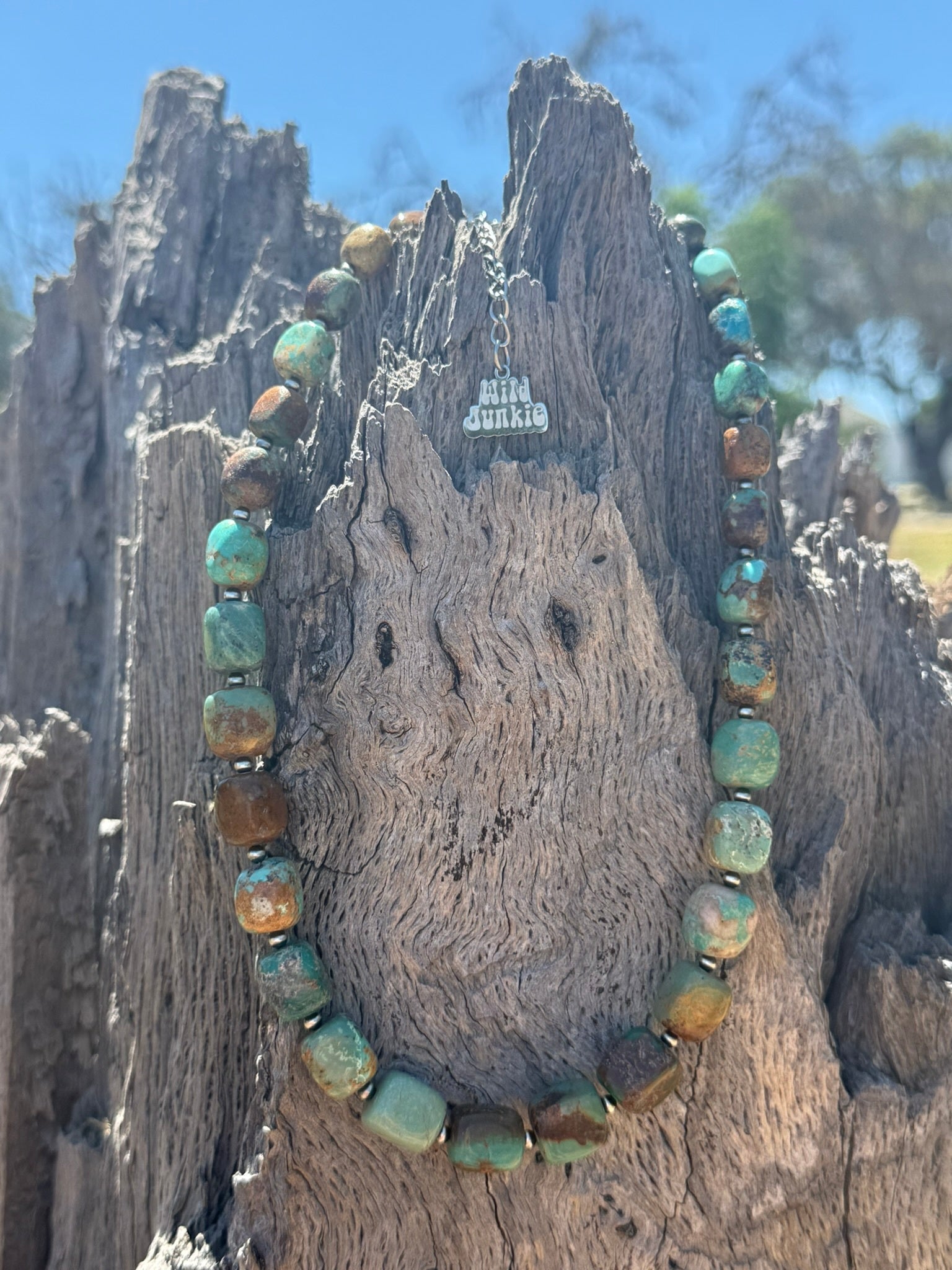 Desert Sage Turquoise Beaded Necklace