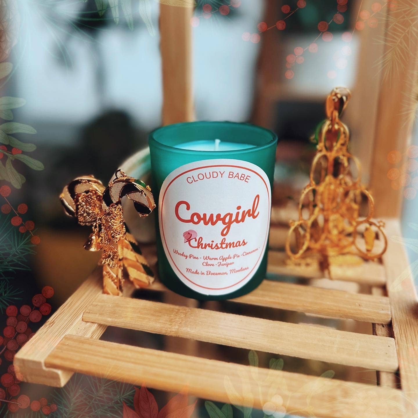 Cowgirl Christmas Candles