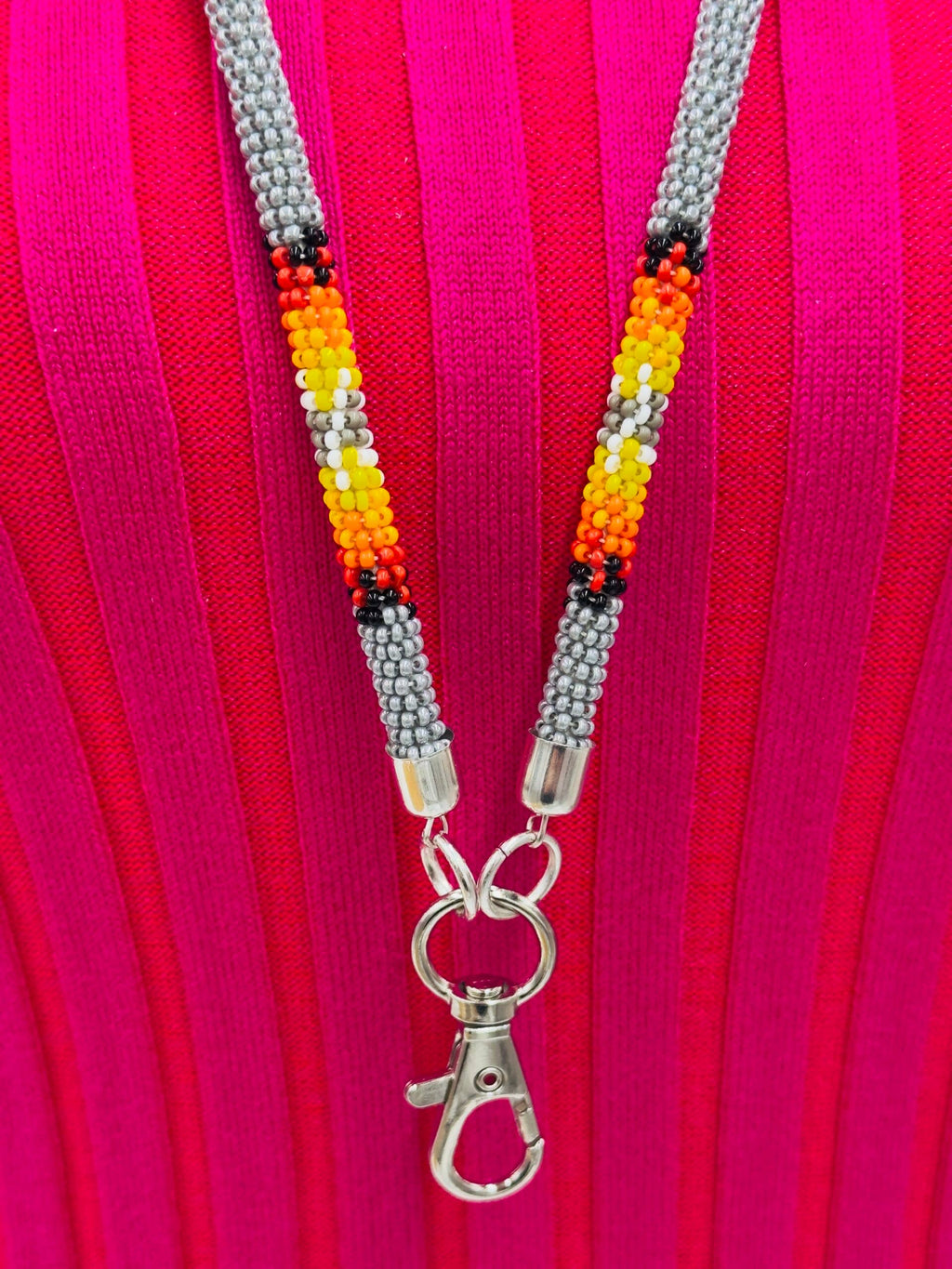 Grey Fire rope lanyard